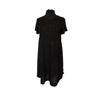 LuLaRoe Elegant Sparkly Black Carly Dress – Small